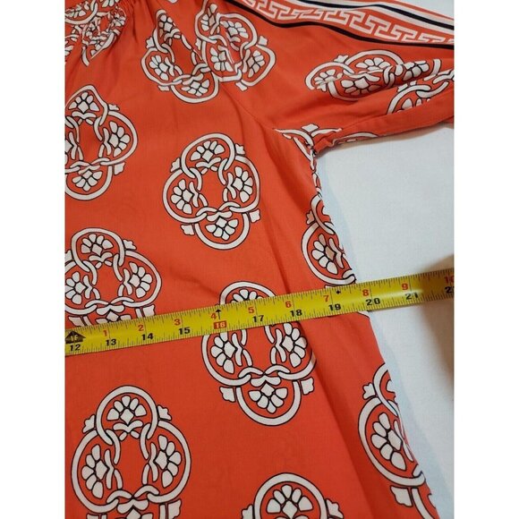 Crown & Ivy Womens Printed Boho Blouse With 3/4 Sleeves & Elastic Cuffs Size S - Picture 12 of 14